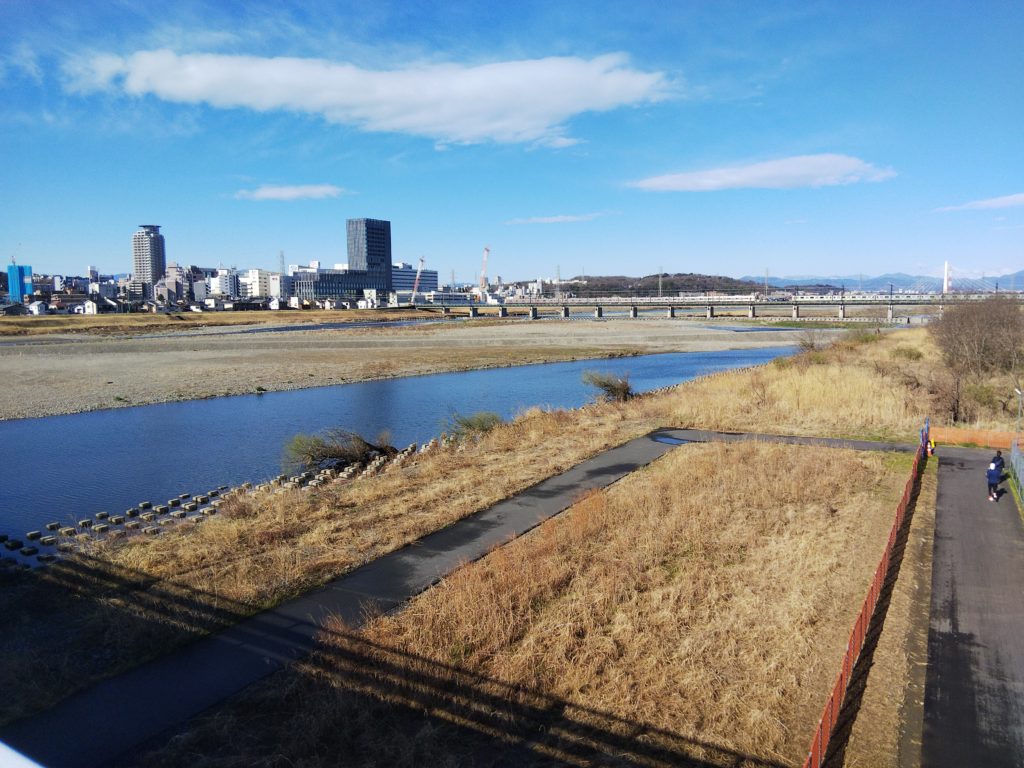 関戸橋から眺める多摩川
