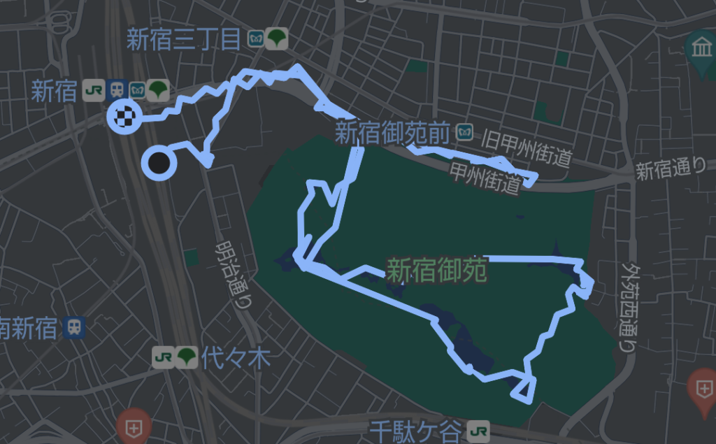 新宿御苑の散歩コース